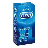 DUREX PRESERVATIVOS NATURAL XL 12 UNDS.